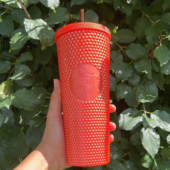 Starbucks Halloween 2022 Bling Orange Studded Tumbler. - Picture 1 of 2